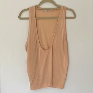 Joah Brown Peach deep v-neck tank